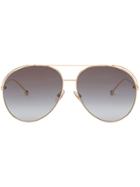 Fendi Eyewear Run Away Sunglasses - Metallic