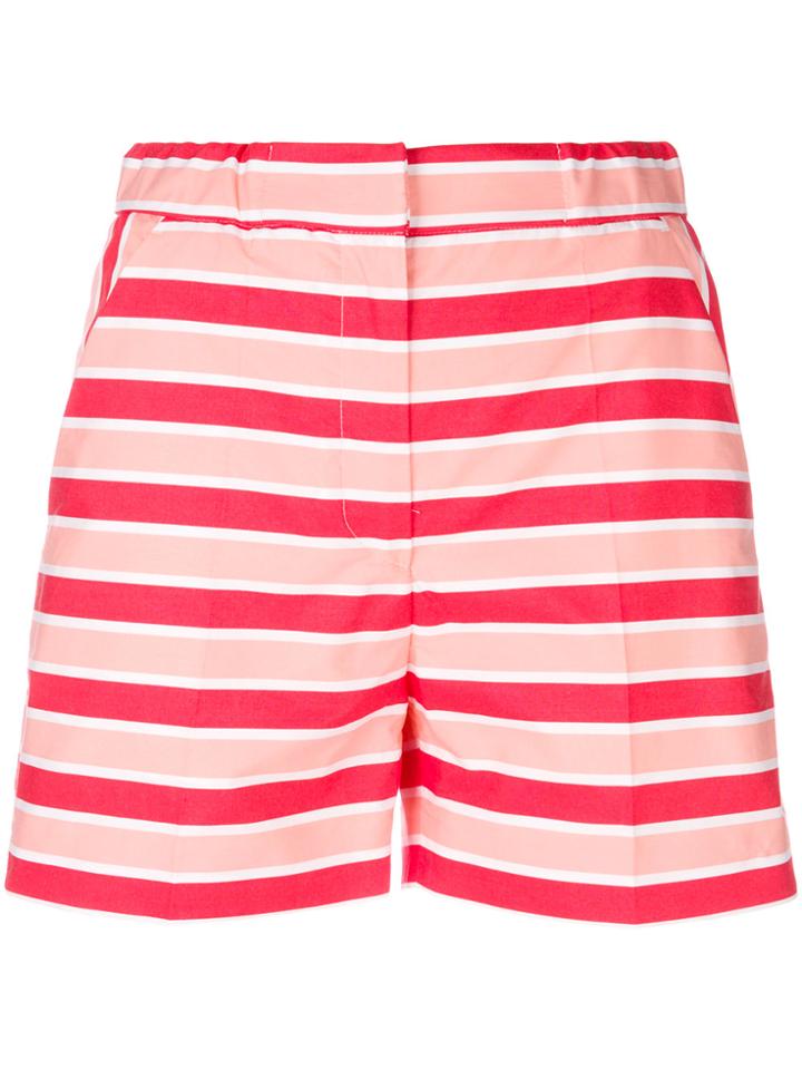 Fendi Striped Fitted Shorts - Pink & Purple
