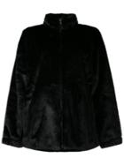 Adidas Logo Faux-fur Jacket - Black