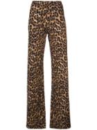 Nicole Miller Leopard Print Trousers - Brown