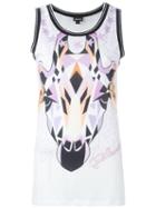 Just Cavalli Geometric Print Tank Top, Women's, Size: 40, Pink/purple, Cotton