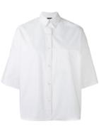 R13 Cropped Sleeve Shirt - White