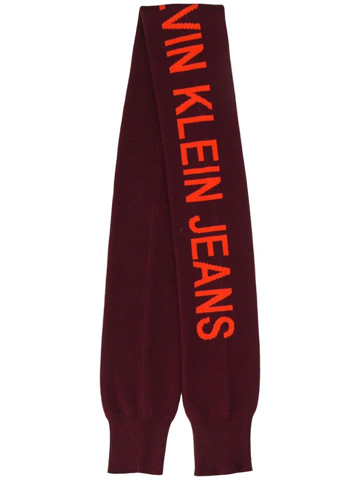 Calvin Klein Jeans Logo Scarf - Red