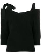 Red Valentino Bow Detail Knitted Top - Black