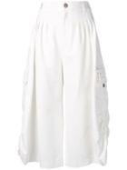 See By Chloé Wide Crop Trousers - White