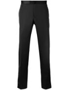 Pal Zileri Side Stripe Trousers, Men's, Size: 50, Black, Wool/viscose/viscose