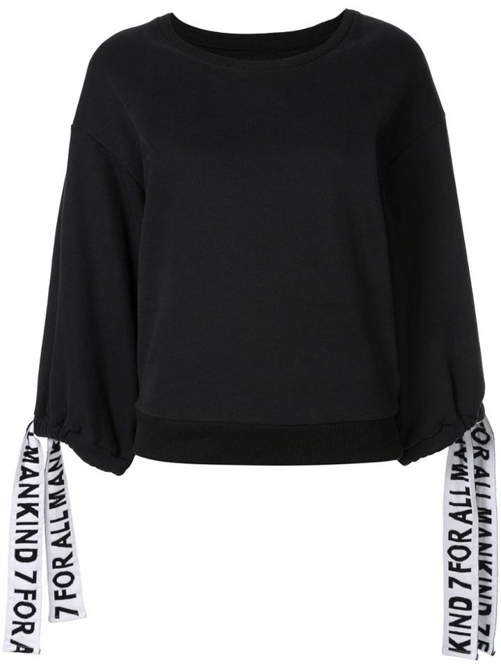 7 For All Mankind Wide Sleeved Sweatshirt - Black