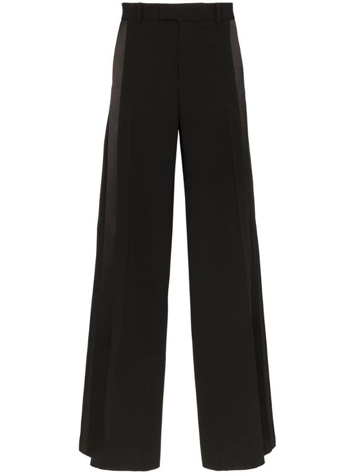 Bottega Veneta Side Stripe Wide-leg Trousers - Black