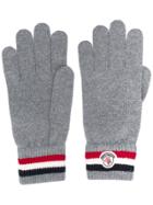 Moncler Tri-stripe Gloves - Grey