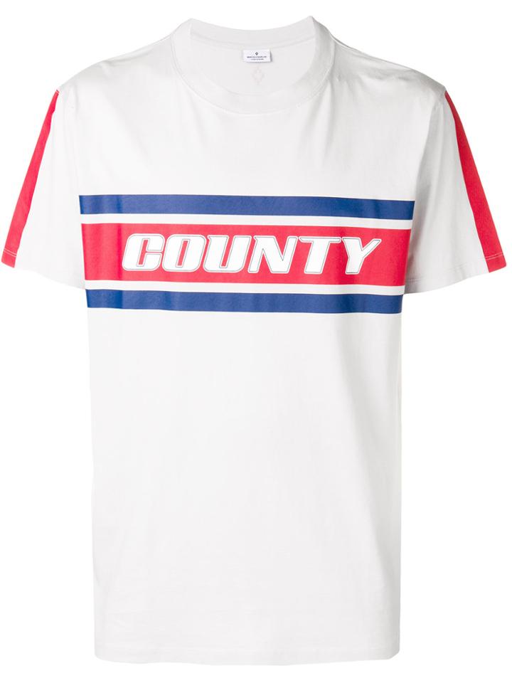 Marcelo Burlon County Of Milan County Stripes Print T-shirt - Grey