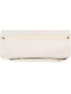 Guidi Front Strap Clutch Bag, Men's, White, Horse Leather