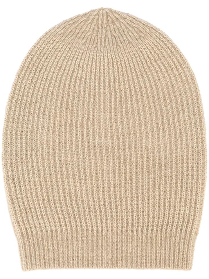 Rick Owens Knit Beanie, Men's, Nude/neutrals, Polyamide/cashmere/wool