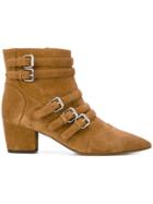Tabitha Simmons Strappy Buckle Boots - Brown
