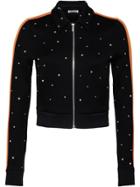 Miu Miu Crystal-embellished Sweatshirt - Black