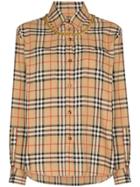 Burberry Vintage Check Chain-embellished Shirt - Brown