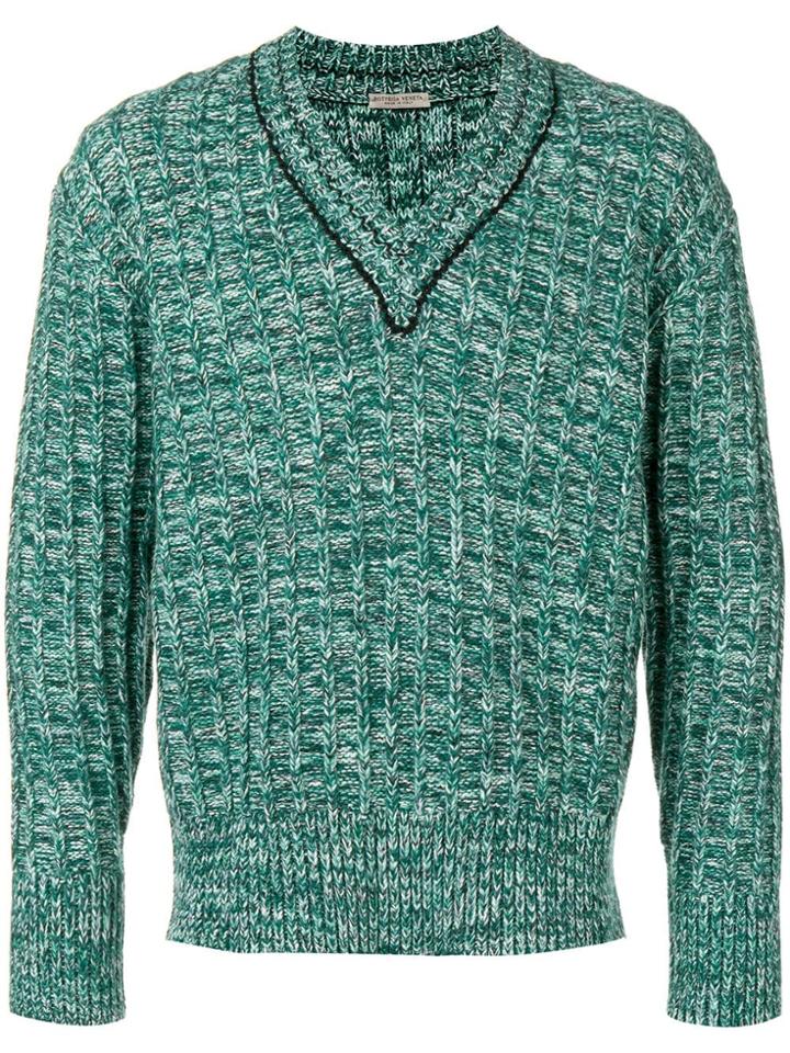 Bottega Veneta V-neck Pullover - Green
