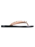 Valentino Leather Rockstud Thong Sandals
