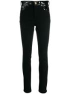 Versace Jeans Couture Contrast Panel Skinny Trousers - Black