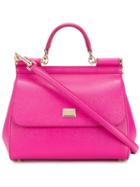 Dolce & Gabbana - Medium Sicily Shoulder Bag - Women - Leather - One Size, Pink/purple, Leather