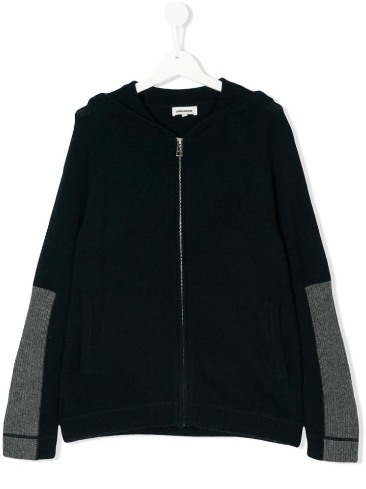 Zadig & Voltaire Kids Knitted Hoodie - Blue