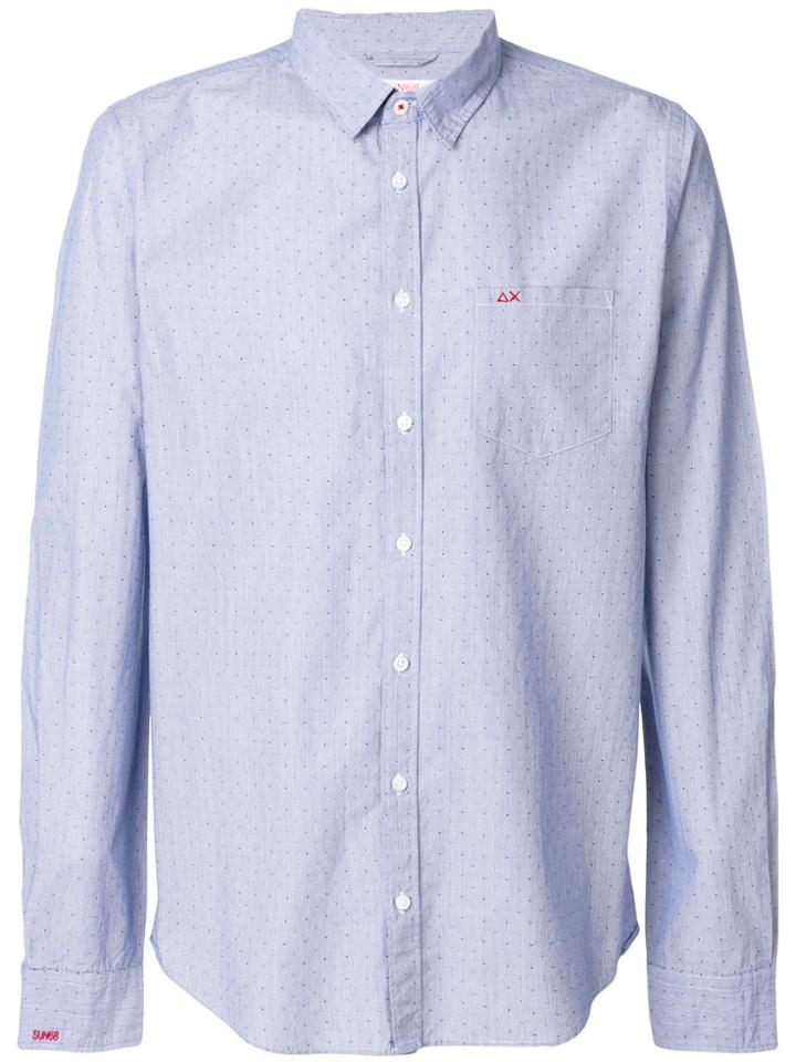 Sun 68 Polka Dot Shirt - Blue