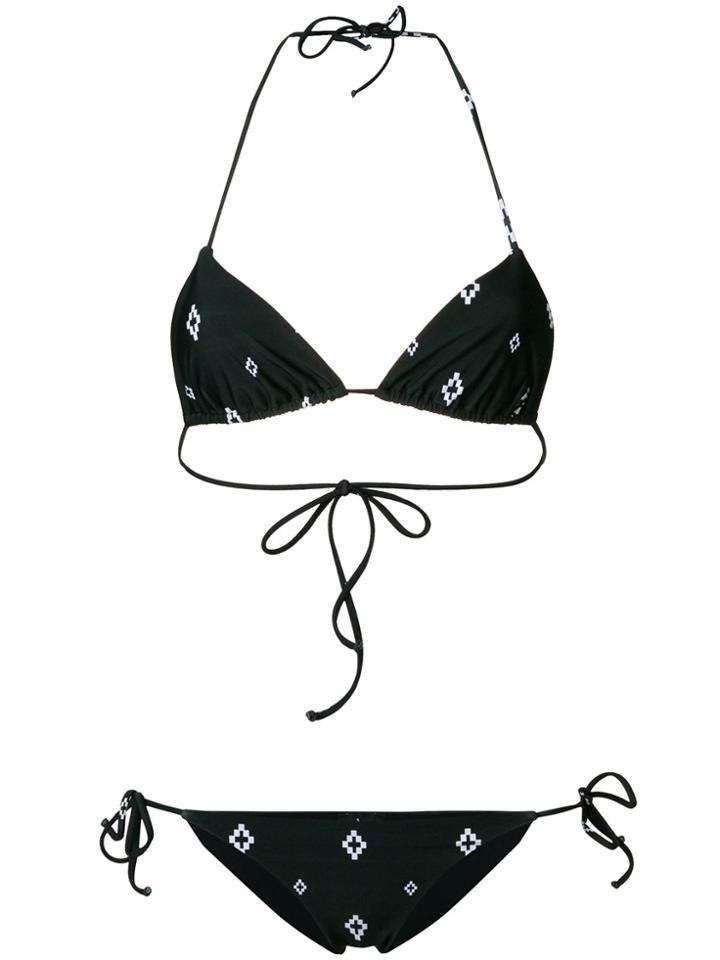 Marcelo Burlon County Of Milan Logo Print Bikini - Black