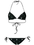 Marcelo Burlon County Of Milan Logo Print Bikini - Black