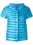 Herno Shortsleeved Down Jacket, Women's, Size: 40, Blue, Polyamide/polyurethane/goose Down