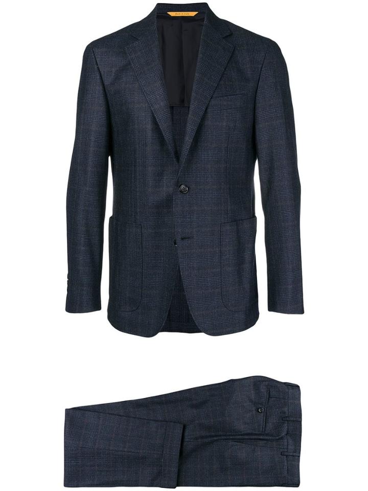 Canali Plaid Two Piece Suit - Blue