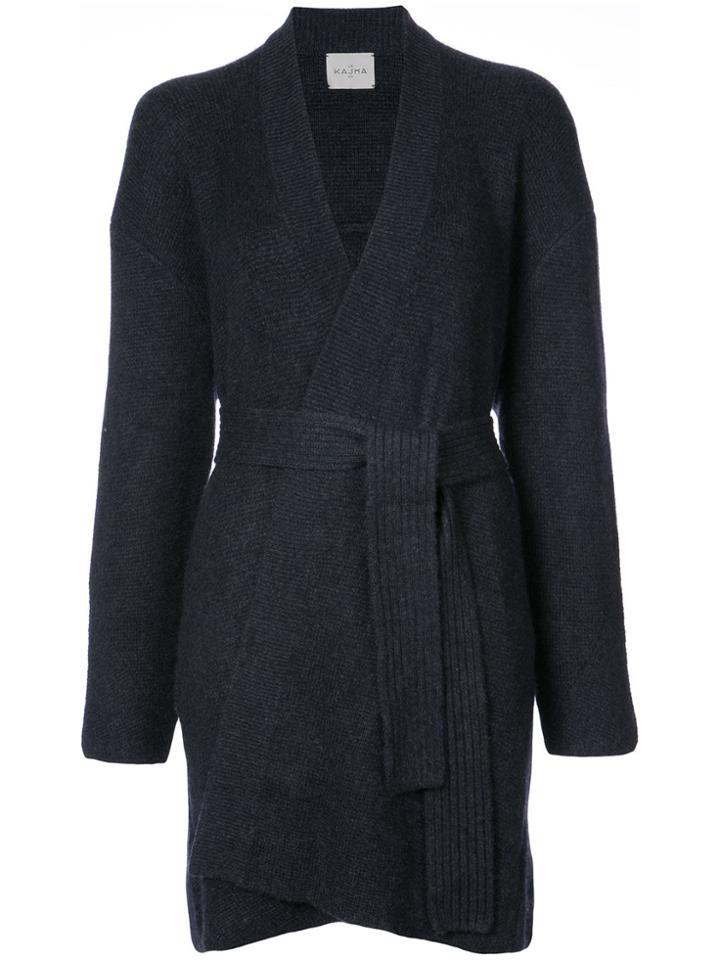 Le Kasha Rome V-neck Wrap Cardigan - Black