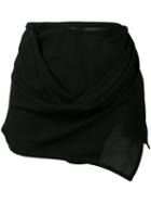 Ann Demeulemeester - Wrapped Skirt - Women - Elastodiene/viscose - 36, Black, Elastodiene/viscose