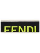 Fendi Cut Effect Logo Headband - Black
