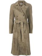 Desa Collection Belted Double-breasted Coat - Green