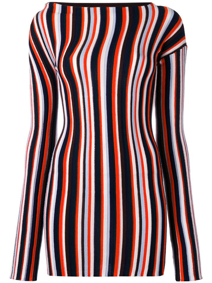 Jacquemus Striped Knitted Mini Dress - Black