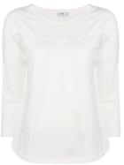 Closed Cropped Sleeves T-shirt - White