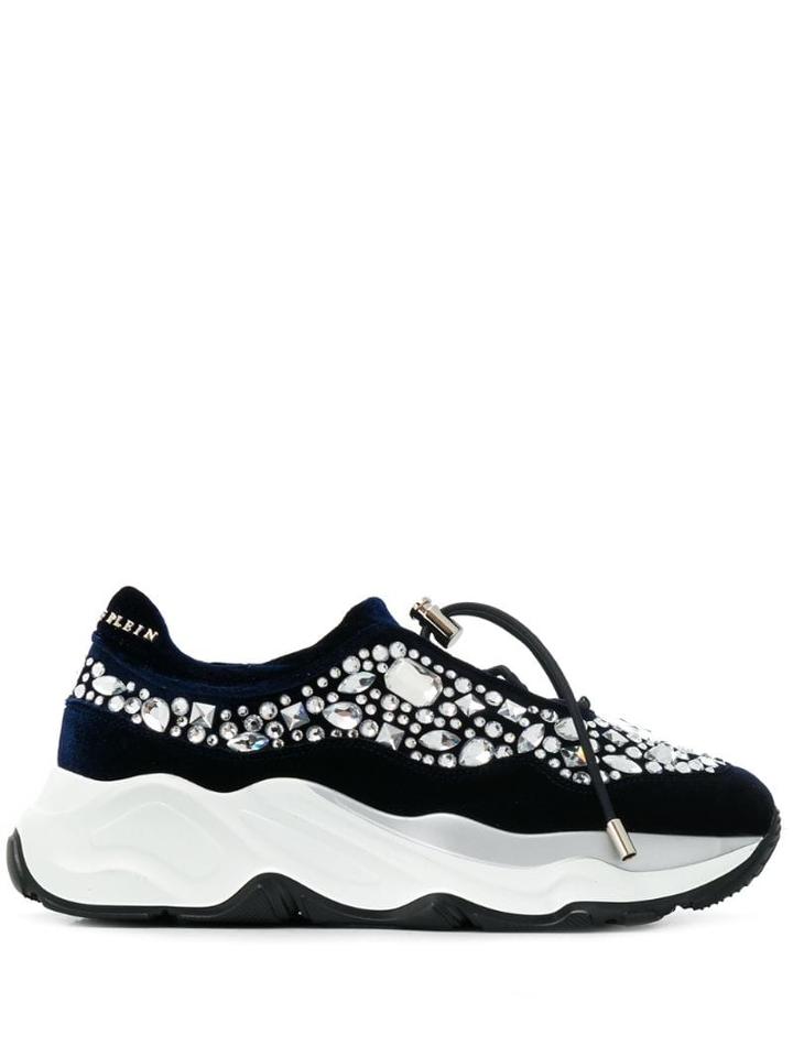Philipp Plein Embellished Sneakers - Blue