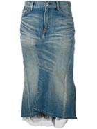 Junya Watanabe Comme Des Garçons Frill Back Denim Skirt