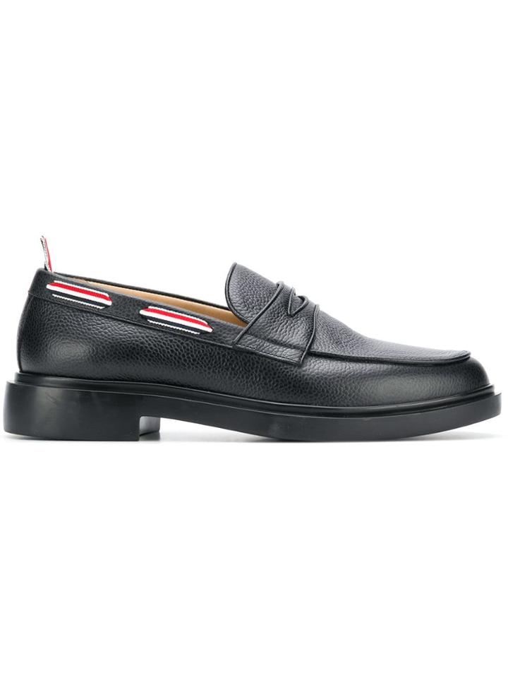 Thom Browne Grosgrain Trim Lightweight Loafer - Black
