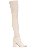 Sergio Rossi Over-the-knee Block Heel Boots - Pink & Purple