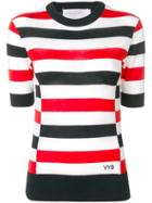 Victoria Victoria Beckham Knit Striped T-shirt - Black