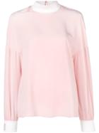 Fendi Satin Sweater-blouse - Pink