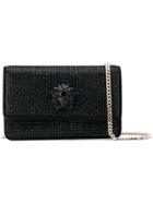 Versace Crystal-embellished Medusa Palazzo Shoulder Bag - Black