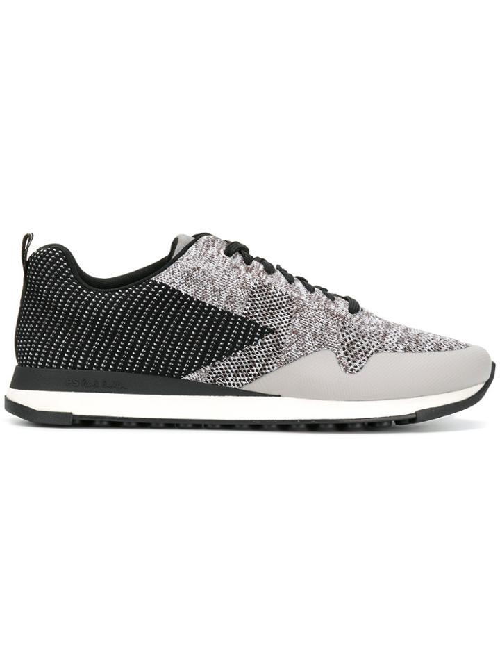 Ps By Paul Smith Knitted Lace-up Sneakers - Black