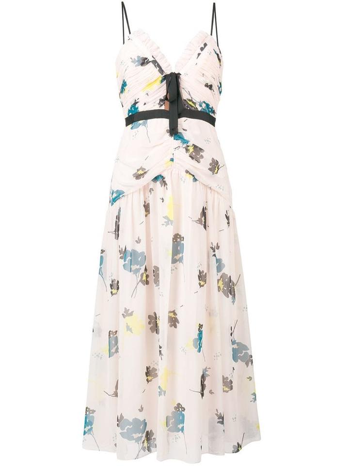 Self-portrait Graphic Floral Print Midi Dress - Pink