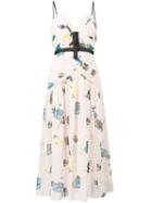 Self-portrait Graphic Floral Print Midi Dress - Pink