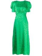 Saloni Floral Print Maxi Dress - Green