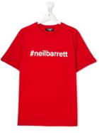 Neil Barrett Kids Hashtag T-shirt - Red