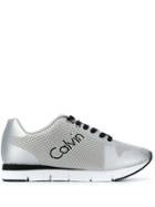 Calvin Klein Jeans Mesh Panel Running Sneakers - Silver