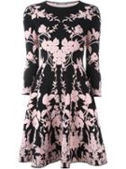 Alexander Mcqueen Floral Knit Dress, Women's, Size: Small, Black, Polyamide/polyester/spandex/elastane/viscose