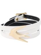 Mcq Alexander Mcqueen Swallow Triple Wrap Bracelet, Women's, White